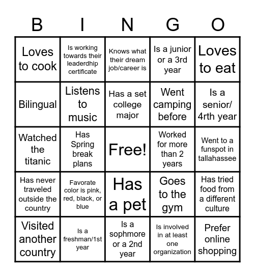 Network Edition Bingo Card