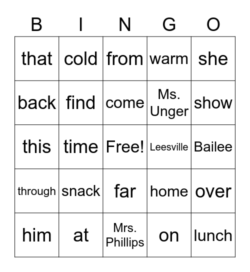 What Makes This Place Special? Bingo Card