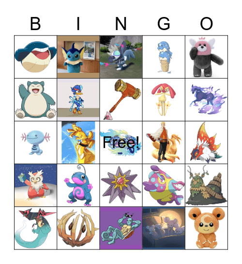 Pokemon BINGO Card