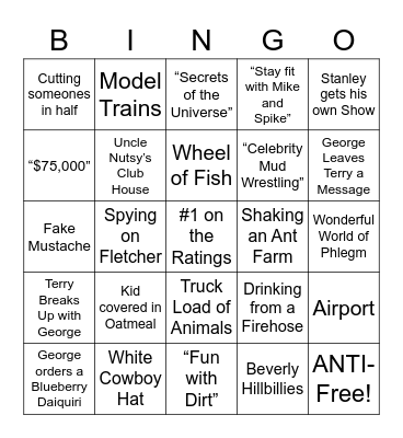 UHF - Round 2 Bingo Card