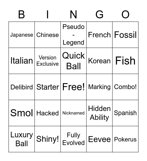 Surprise Trade Bingo! Bingo Card