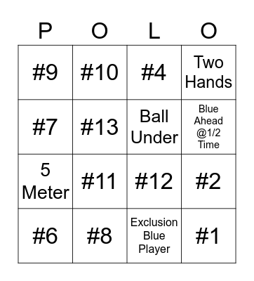 Monday Night Bingo Card