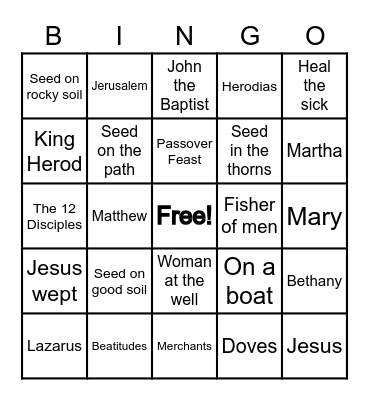 B I N G O Bingo Card