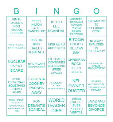 2023 Bingo Card