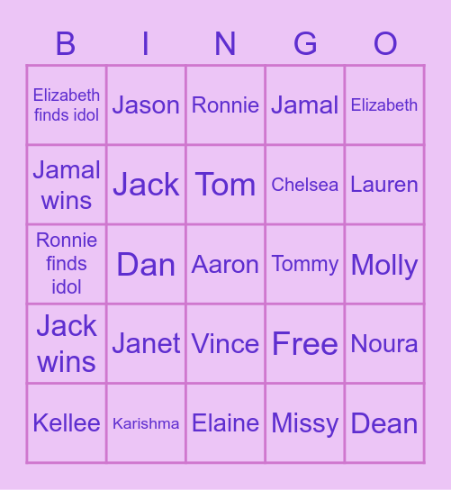 survivor s39 Bingo Card