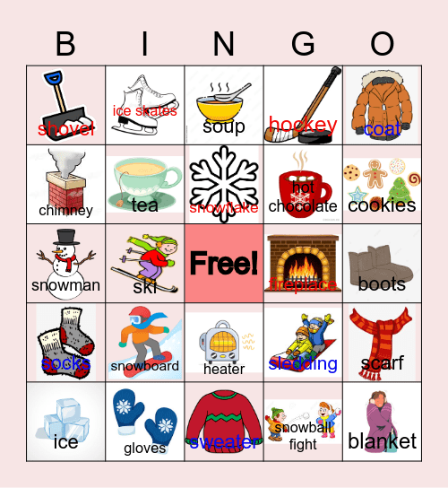 Winter Bingo Card