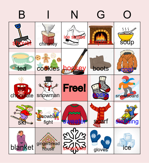 Winter Bingo Card