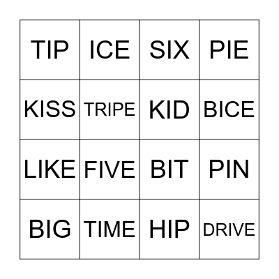 Ii Bingo Card