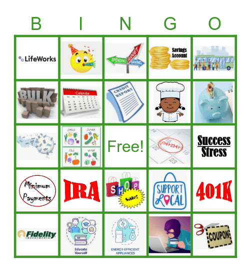 Financial Wellness BINGO Card