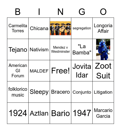 Mexican American Culture and Quarter 3 Topics Bingo Card