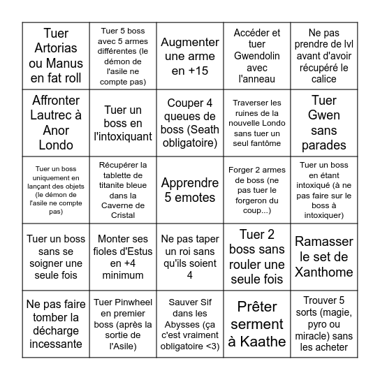 DuneGo Bingo Card