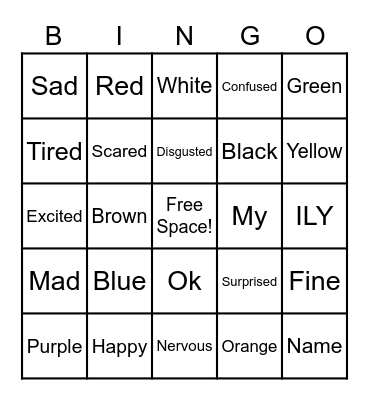 ASL Bingo Card