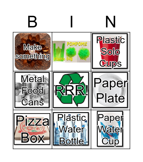 Recycling Bingo! Bingo Card