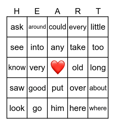 RGR Units 16-20 Bingo Card