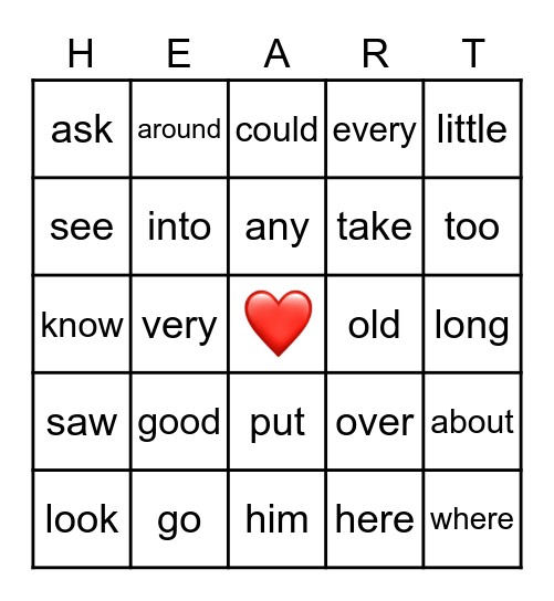 RGR Units 16-20 Bingo Card