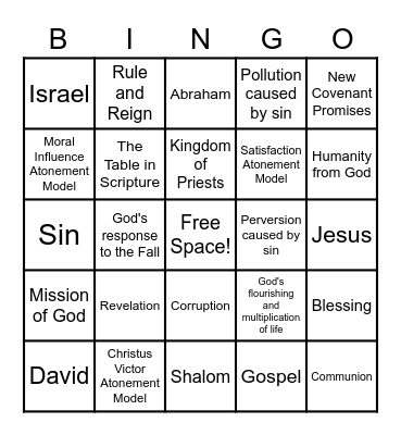 Bib Theo Bingo Card