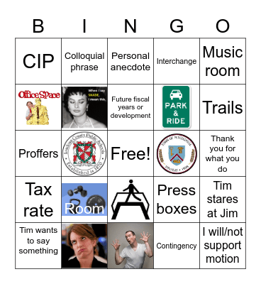 FY 2024 CIP Presentation Bingo Card
