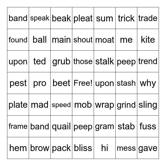 Empower Bingo 7X7 Bingo Card