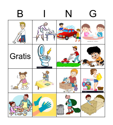 Los Quehaceres Bingo Card
