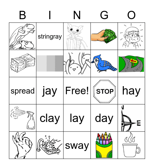 AY Words (ea review) Bingo Card