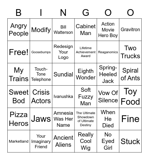 Lemon demon superfan Bingo Card