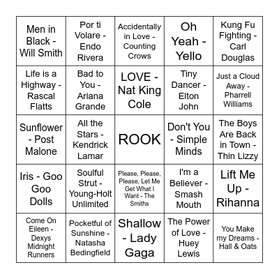 Music Bingo Card
