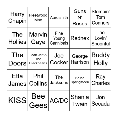 Game 2 Bingo Card