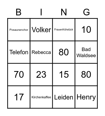 Unsere Gemeinde 2022 Bingo Card