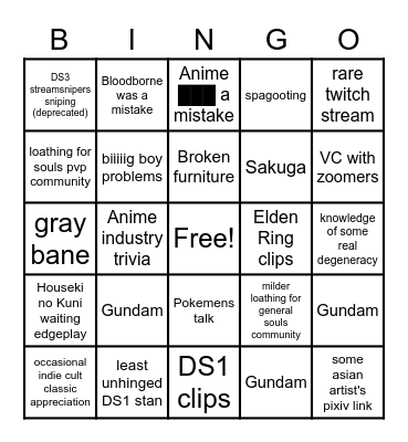 bu's bingo Card