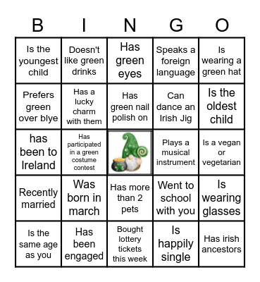 ST. PATRICK'S DAY Bingo Card