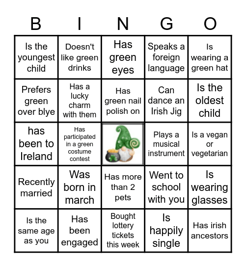 ST. PATRICK'S DAY Bingo Card