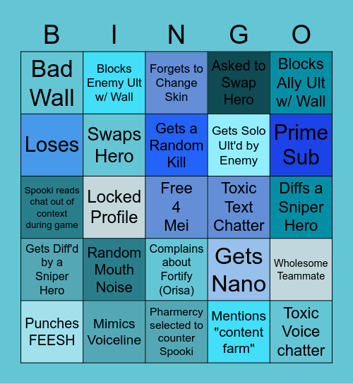 Spooki's Mei Bingo Card