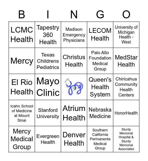 JOY IN MEDICINE Bingo Card