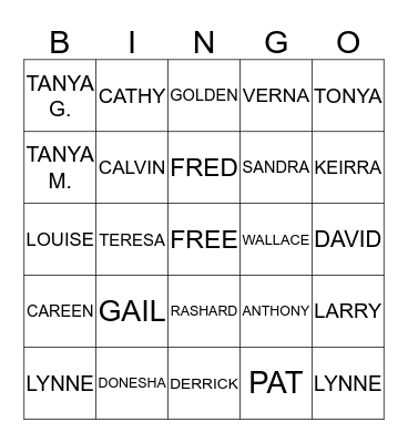 DIVISION 1 HOLIDAY CELEBRATION Bingo Card