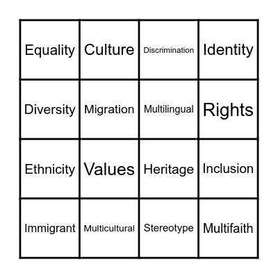 Year 7 CIVICS & CITIZENSHIP Bingo Card