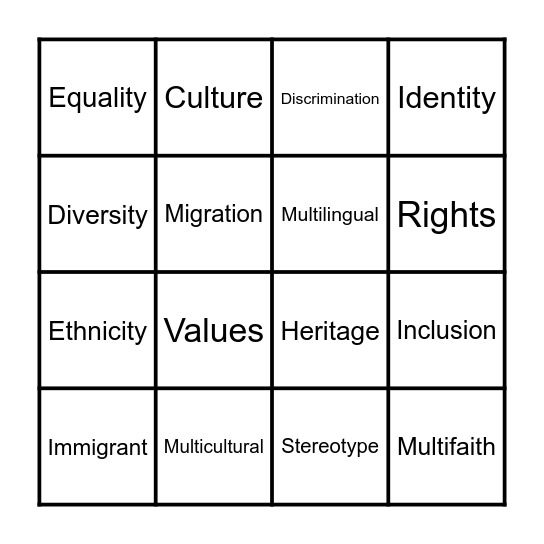 Year 7 CIVICS & CITIZENSHIP Bingo Card