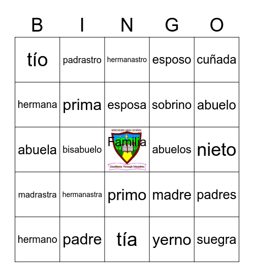 Familia Extendida Bingo Card