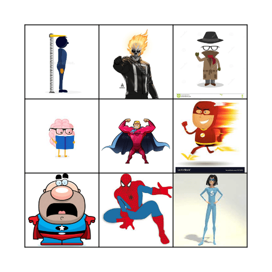 Superhero bingo! Bingo Card