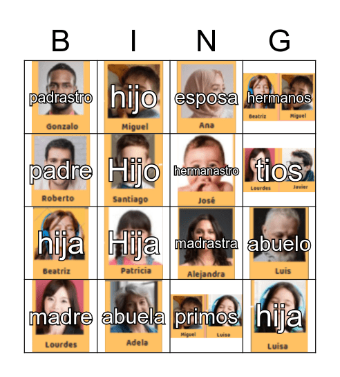 La familia Gonzalez Bingo Card