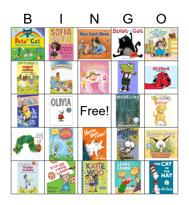 Book Characters Bingo Card