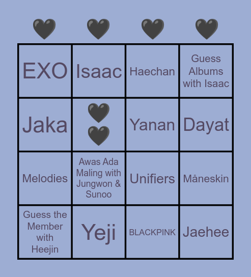 𝑽𝑰𝑪𝑻𝑶𝑹𝑰𝑨’𝒔 𝑩𝒐𝒂𝒓𝒅 Bingo Card