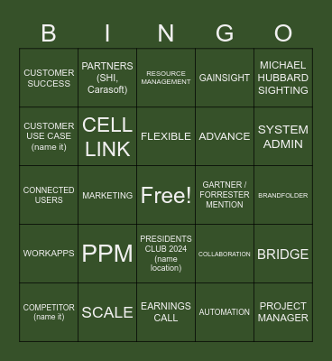 IMPACT Bingo Card