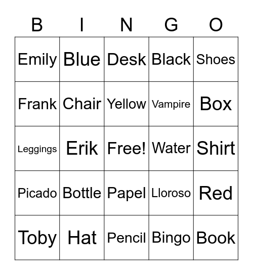 Dr. Seuss Bingo Card