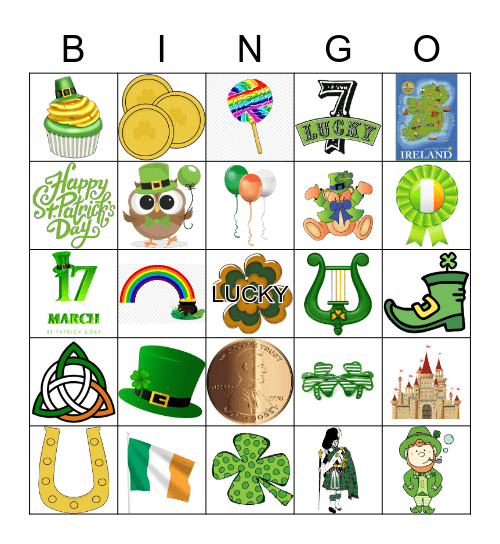 SHAMROCK Bingo Card