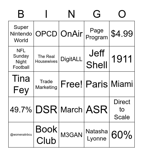 AD SALES BINGO Card