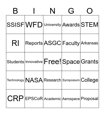 ASGC BINGO Card