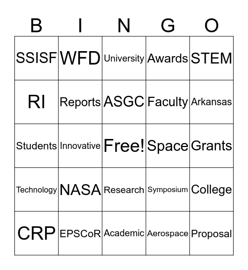 ASGC BINGO Card