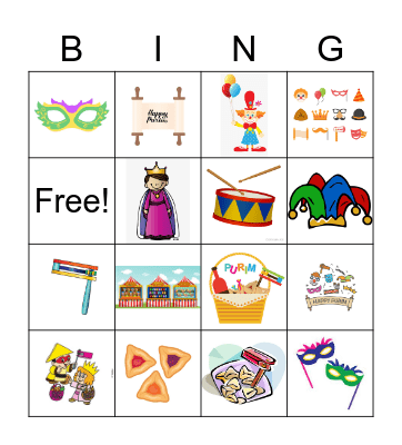 Purim Bingo! Bingo Card