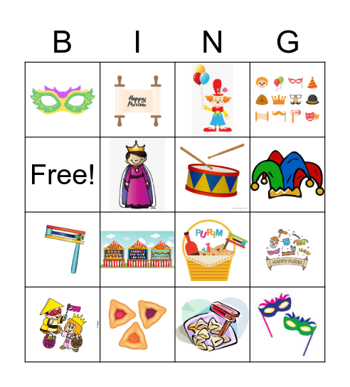 Purim Bingo! Bingo Card