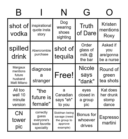 The Future is Female: Women in Medicine Toronto Conference 2023 Bingo Card